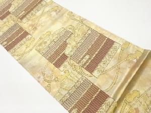 縅毛模様織出し袋帯